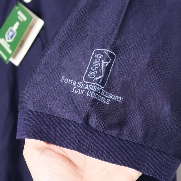 House‎ of Carrington Mens Polo Large Blue Pima Cotton Four Seasons Las Colinas - Picture 8 of 8